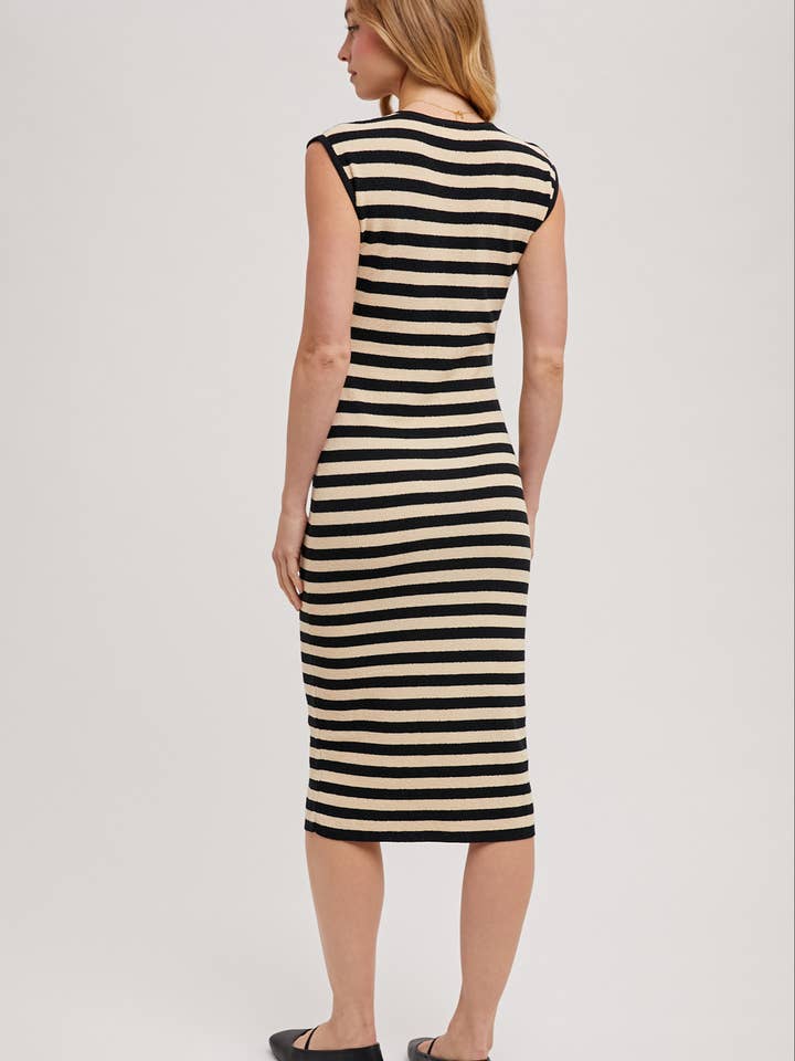 Bluivy – wholesale Dress – Women's – STRIPED CONTRAST TANK MIDI DRESS7