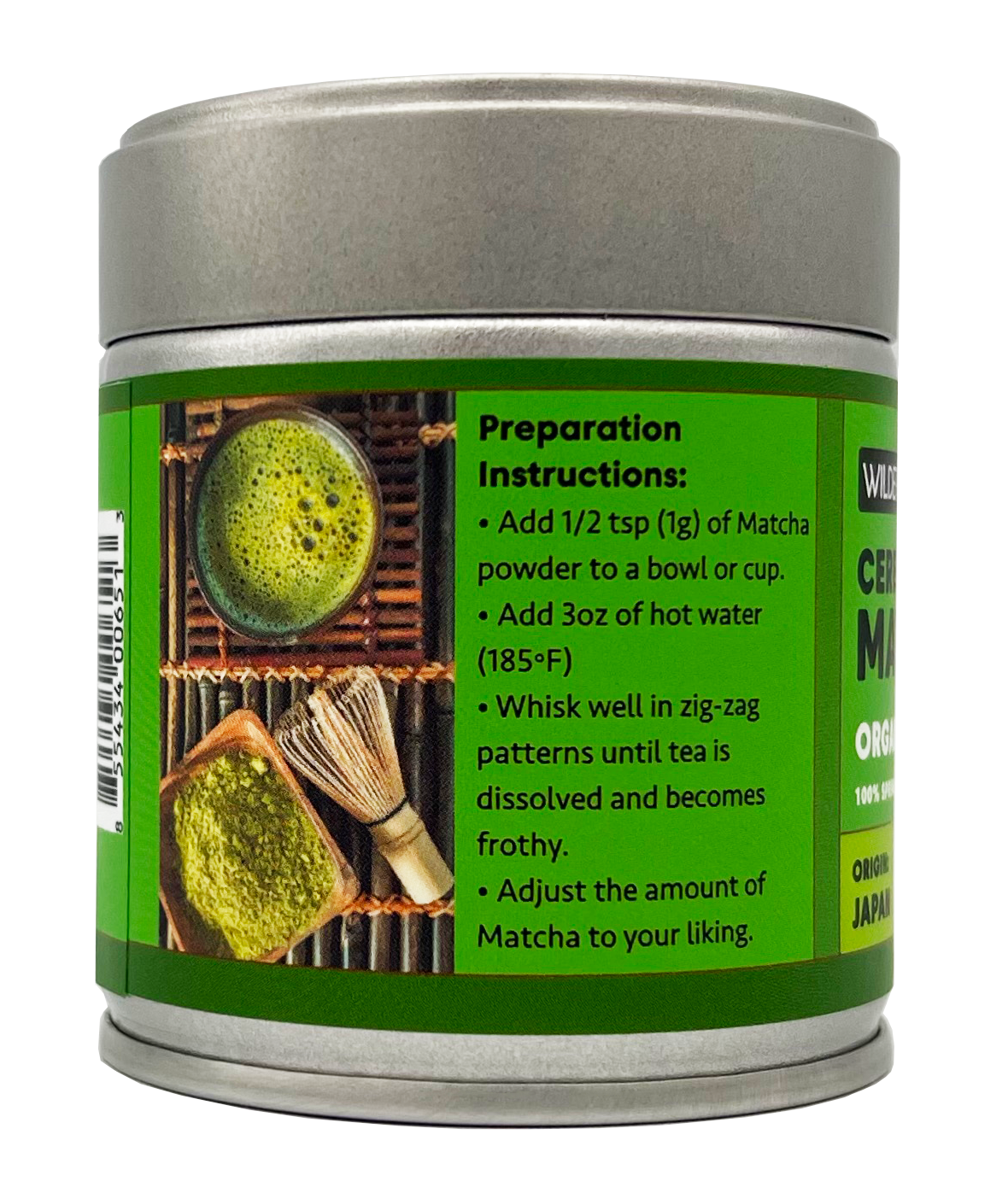 Wilderness Poets - Vente Thés santé/détox - Matcha biologique, cérémonie, boîte de 1 oz5