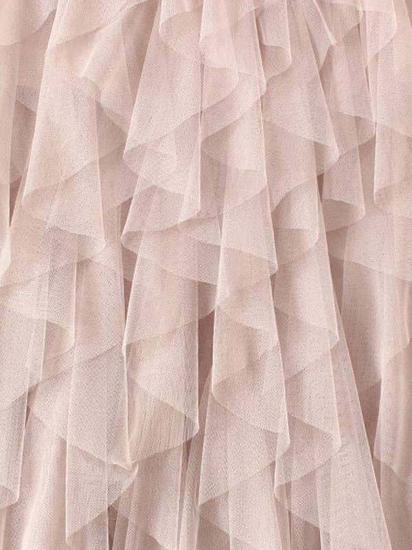 Sheer Trend - Venta al por mayor Falda - Mujer - Falda de elasticidad plisada falbala de 4 colores de malla irregular original2