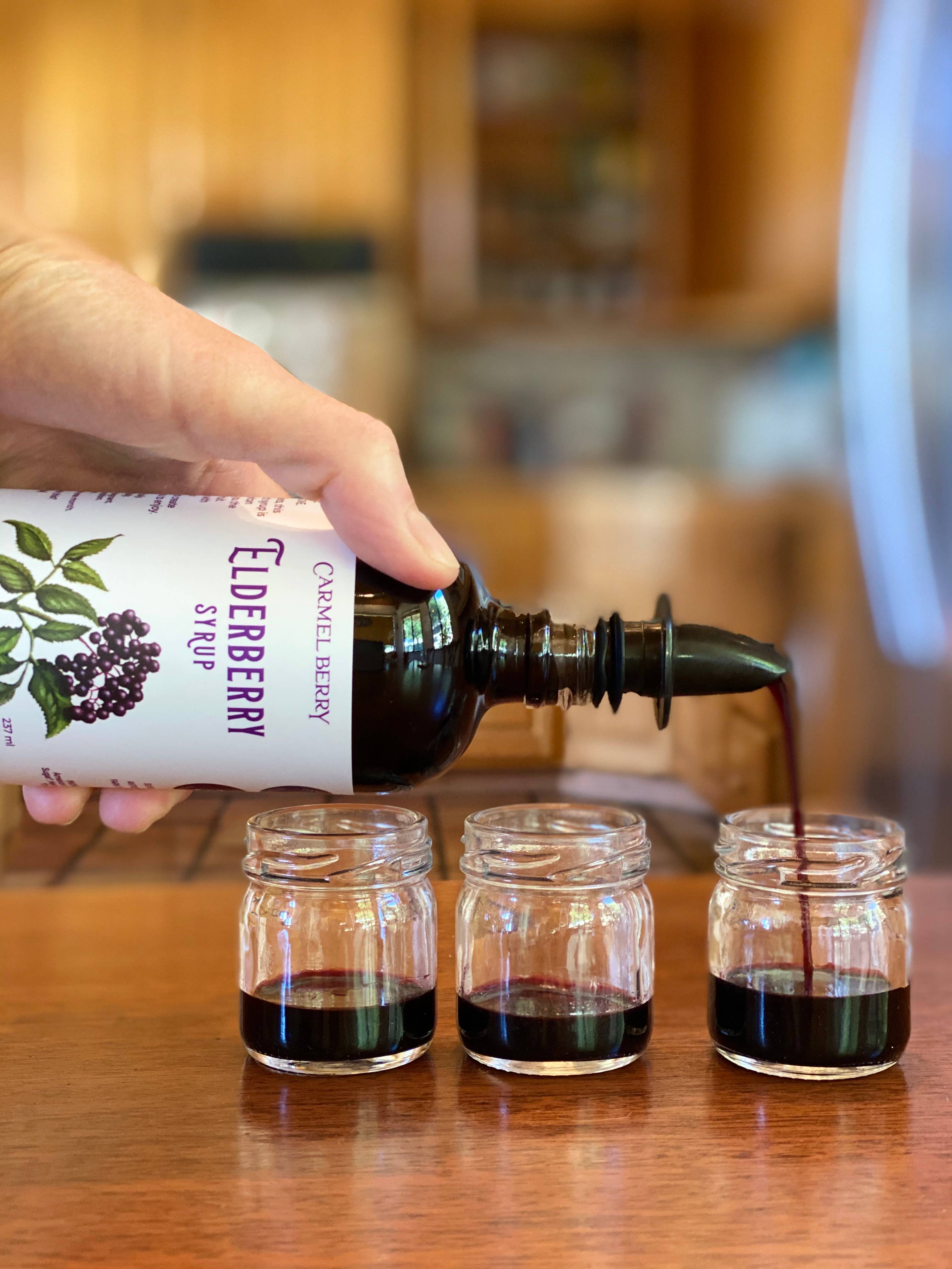 Carmel Berry Company - Wholesale Flavored Syrup - Elderberry Syrup | Immunity | Premium | Mocktail | USA | 4oz6