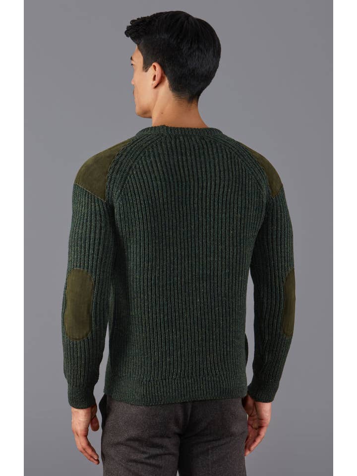 Paul James Knitwear – wholesale Pullovertröja - Herr – Mens Chunky Brittisk Ull Ribbed Shooting Jumper14