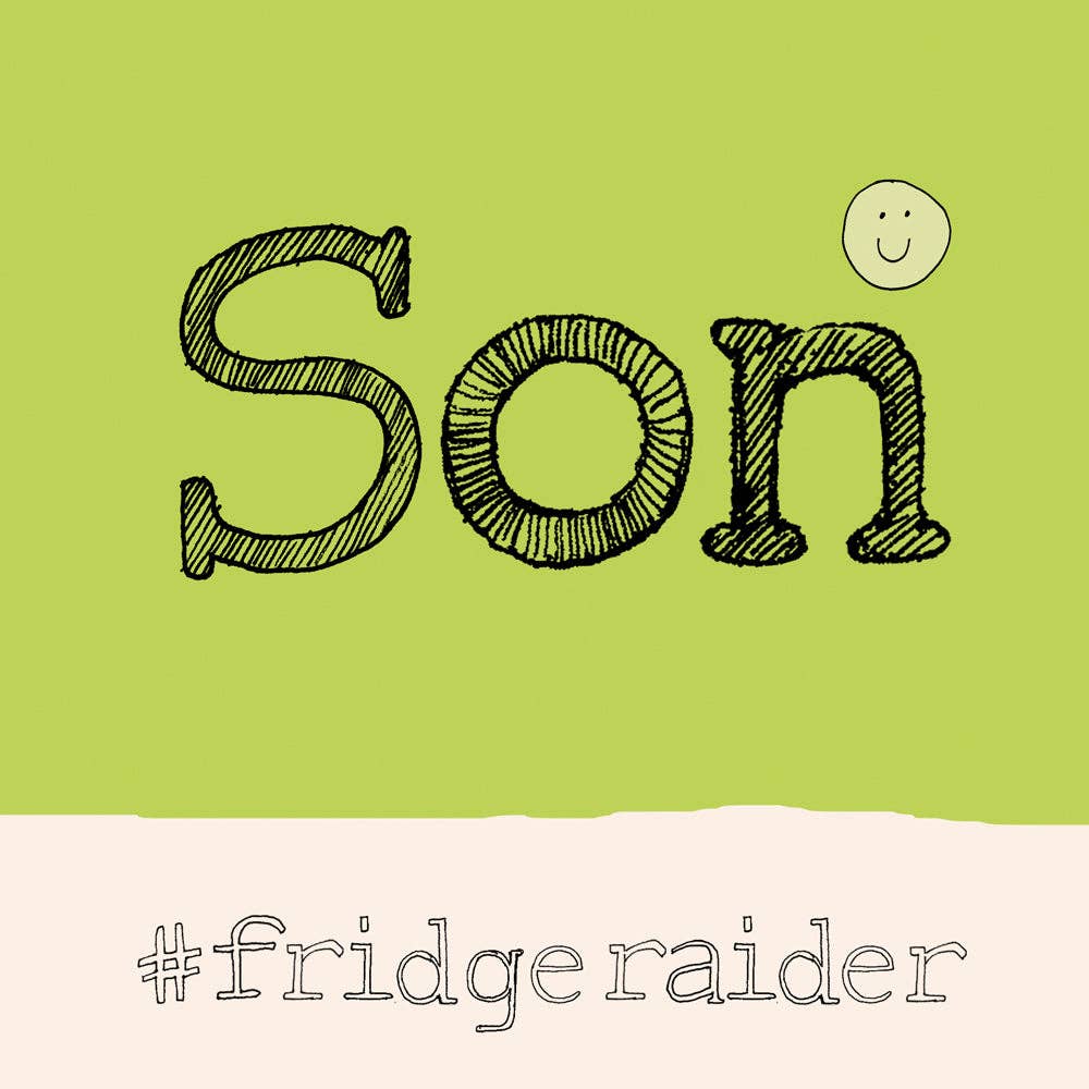 Poet and Painter – wholesale Father’s Day card – 'Son, Fridge Raider' Greetings Card,Hashtag , FP6960