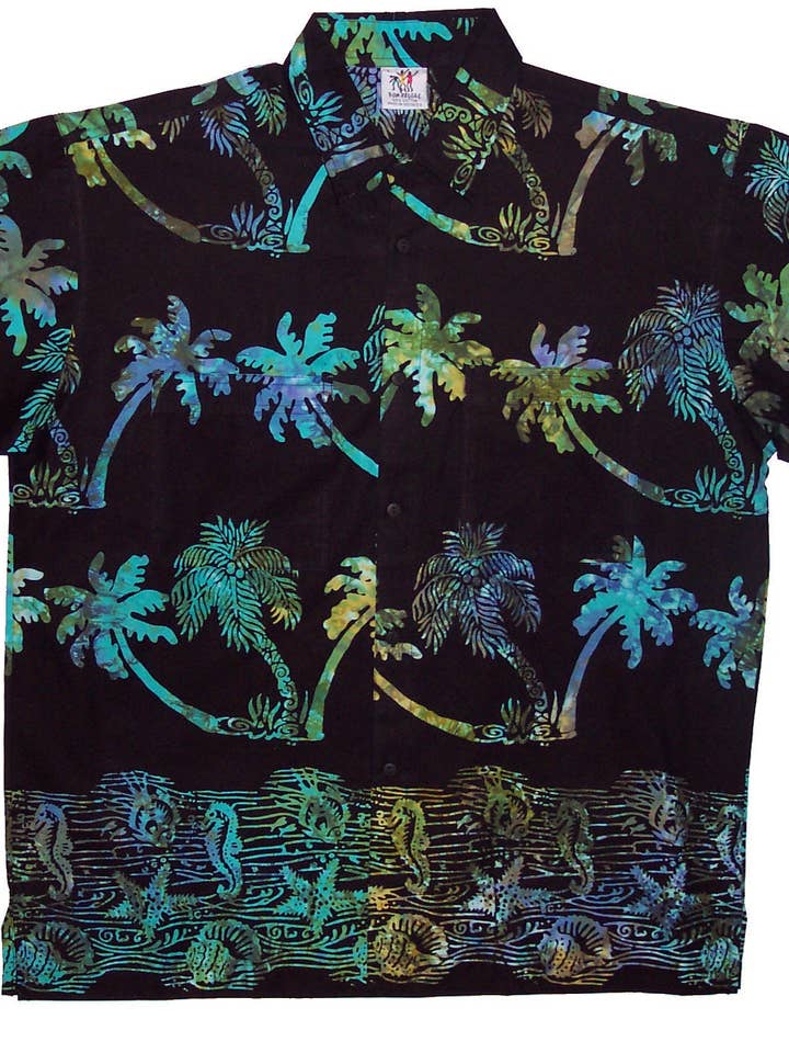 Camisa Cabana - Coco Tree + Islander por atacado de Rum Reggae Clothing