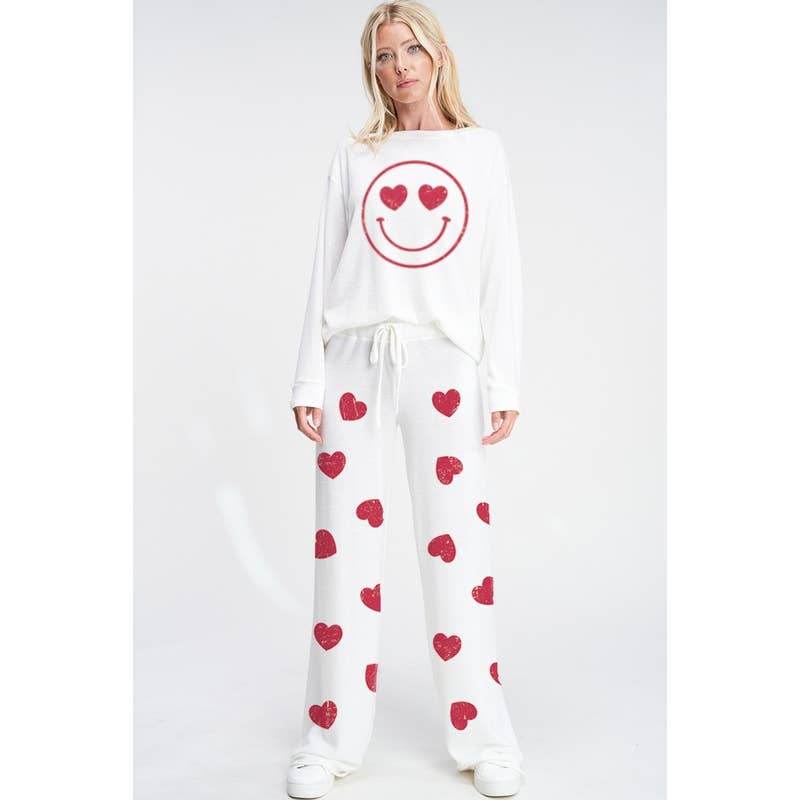 Lemon Tree - Wholesale Lounge Set - Women's - Heart smile sleep lounge wear set10
