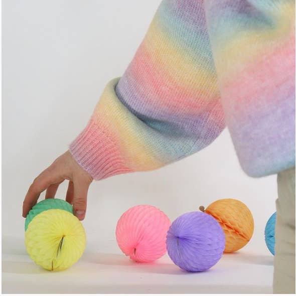 studio THIE - Wholesale Ornament set - Honeycomb Ball 5cm Pastel, Set of 61