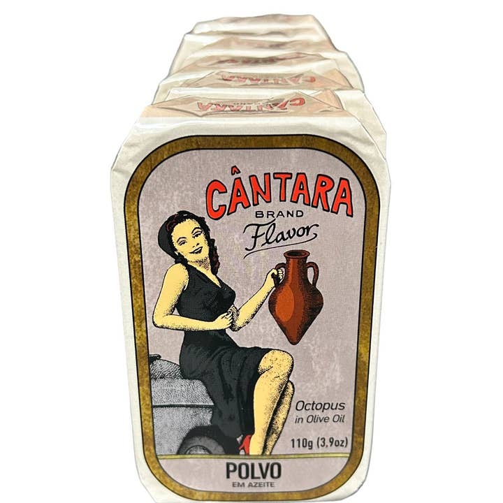 Tin Can Fish ( BELA, Cantara, Mar, Porthos, Varina ) - Wholesale Tinned Fish - Cantara Brand Octopus in Olive Oil - 3 Pack2