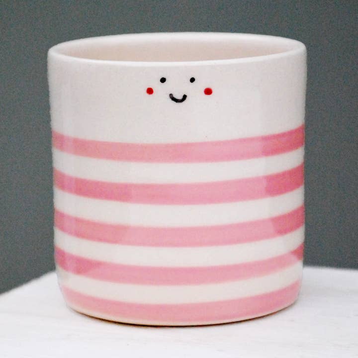 Blush Pink Sailor - Handmade Ceramic Espresso Cup for wholesale by Modern Pottery Shop