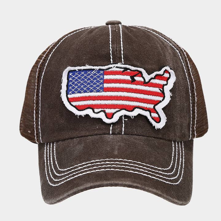 MKS America - Wholesale Baseball Cap - Unisex - July 4 Independence Day map flag baseball cap4
