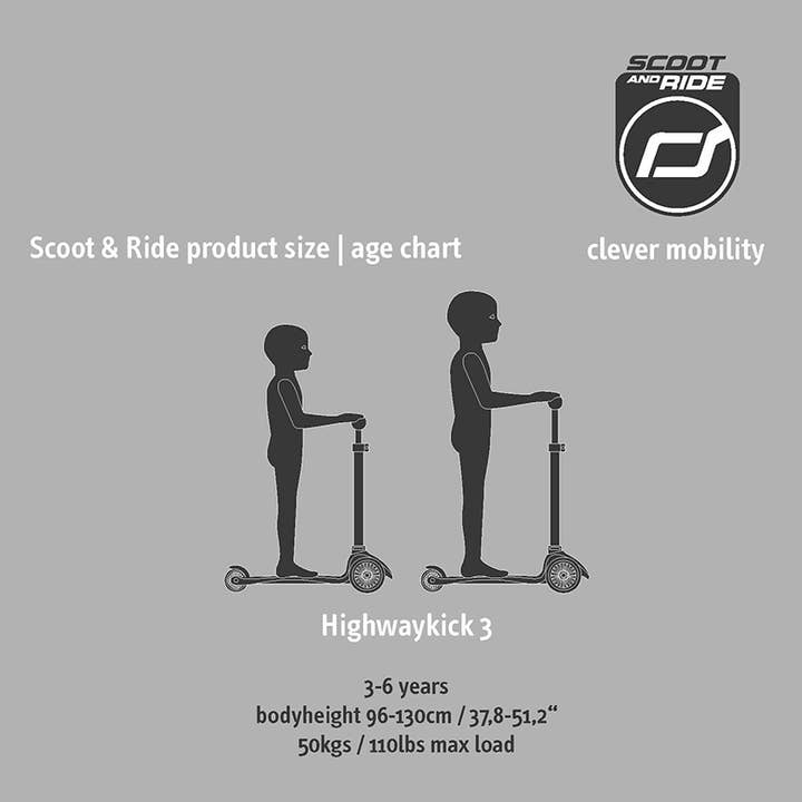 Scoot & Ride - Wholesale Bike/Scooter - Kids - Highwaykick 3 Scooter with LED Wheels Kiwi