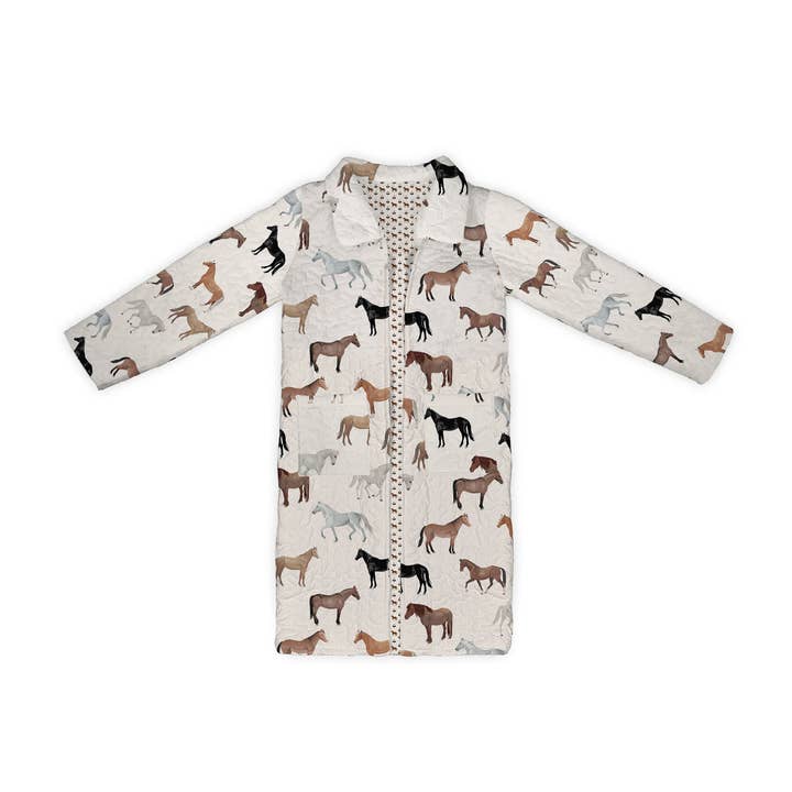 Meadow Herd Linen Quilted Duster for wholesale by Ida Mae Home