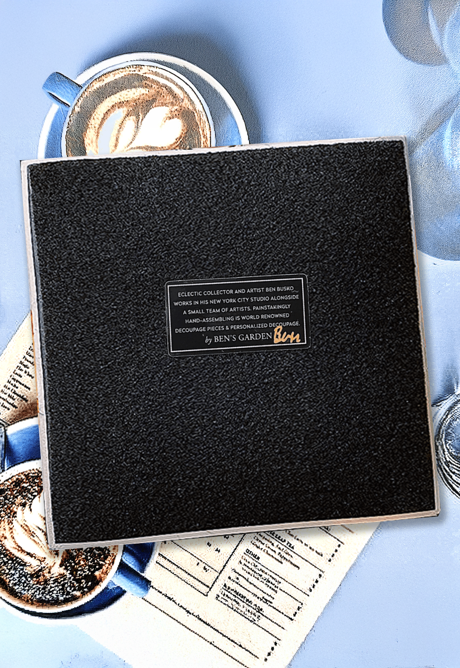 Ben's Garden – wholesale Decorative tray – Golf Sketch Swing The Club Decoupage Glass Tray3