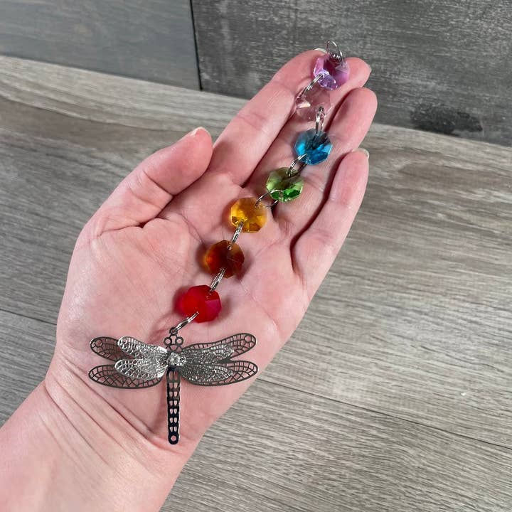 Keystone Crystals - Wholesale Suncatcher - Suncatchers Faceted Rainbow Beaded Hanging Prisms
