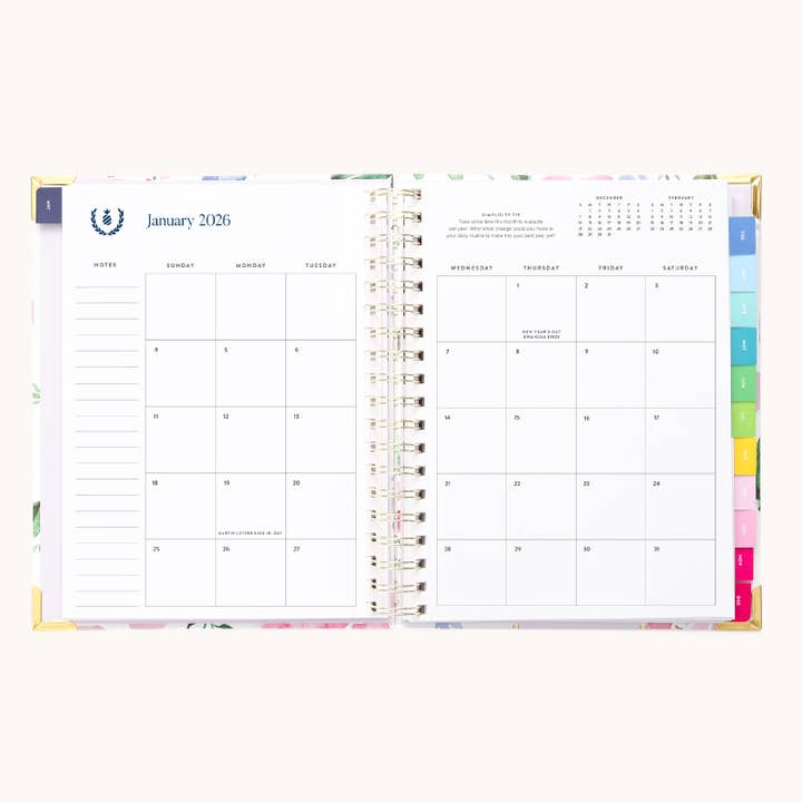 Simplified by Emily Ley – Engroshandel Planner – 2026 Spiral Ugentlig Forenklet Planner - Sommerhus Blomster8