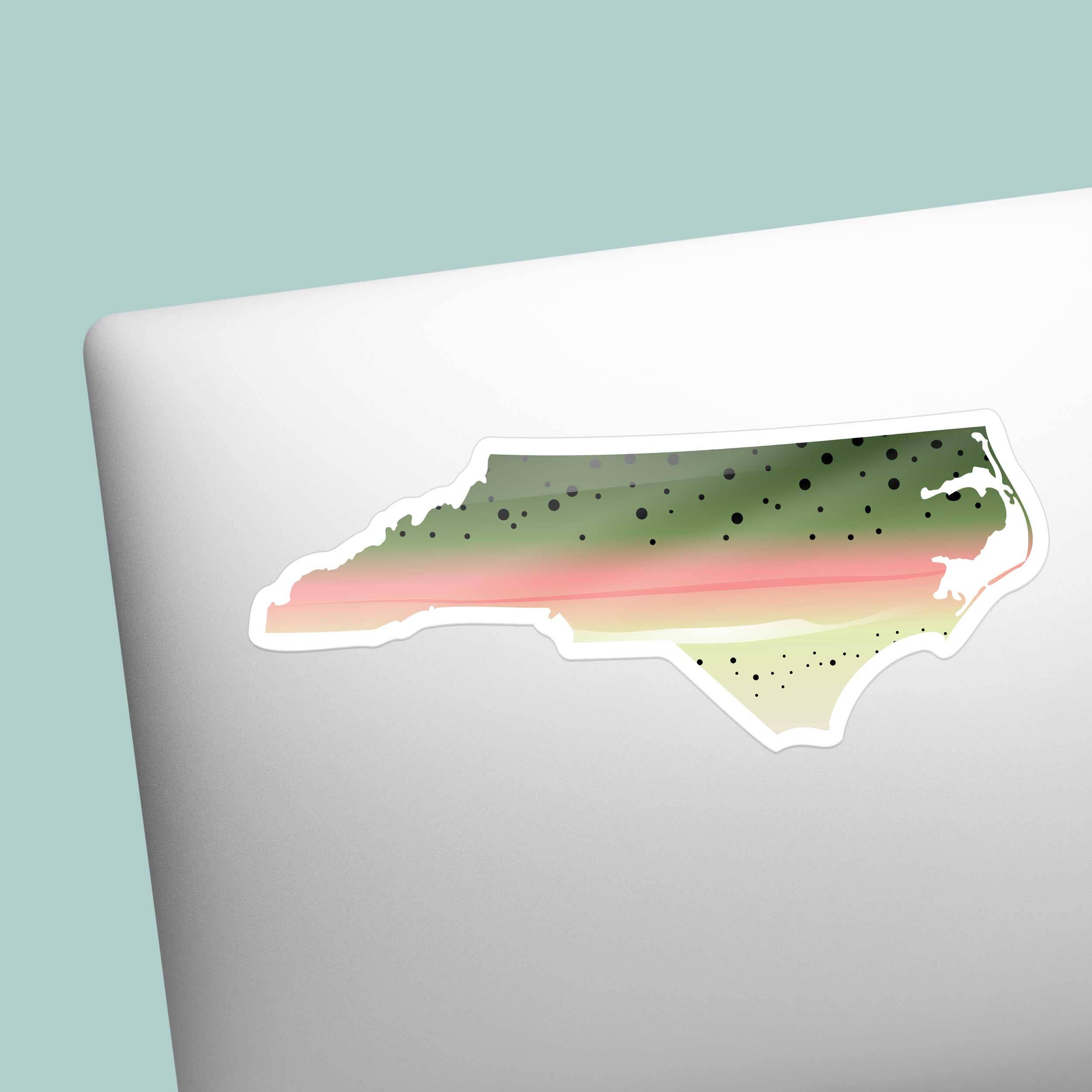 Sentinel Supply – wholesale Sticker – Rainbow Trout North Carolina Sticker - NC Fishing Decal4