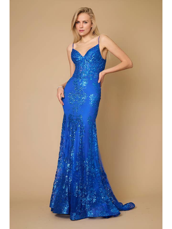 Kos Couture - Wholesale Dress - Women's - Fitted Corset Long Formal Prom Dress12