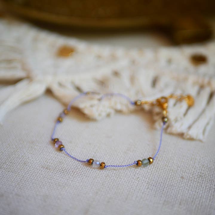 GINANDGER - Wholesale Beaded Bracelet - ANVESHAN FLUORITE CORD BRACELET2