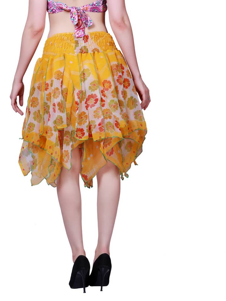 Wevez - Wholesale Skirt – Women’s - Women Chiffon Pixie Elastic Waist Asymmetric Skirt Wholesale6