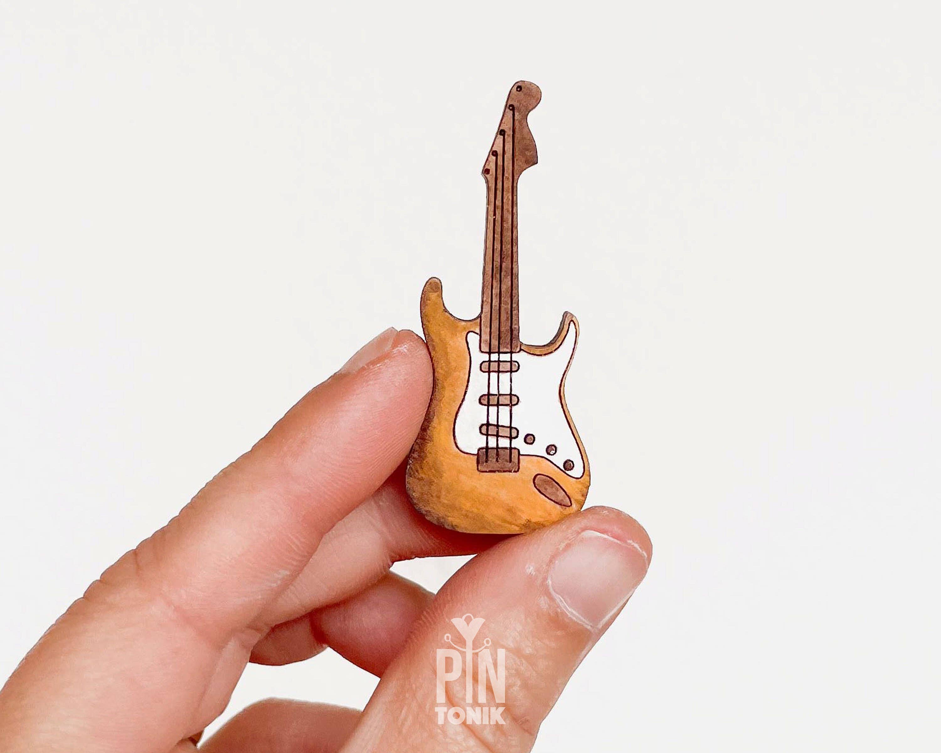 PinTonik - Wholesale Lapel Pin/Button - Electric Guitar Lapel Pin - Punk Music Teacher Gifts1