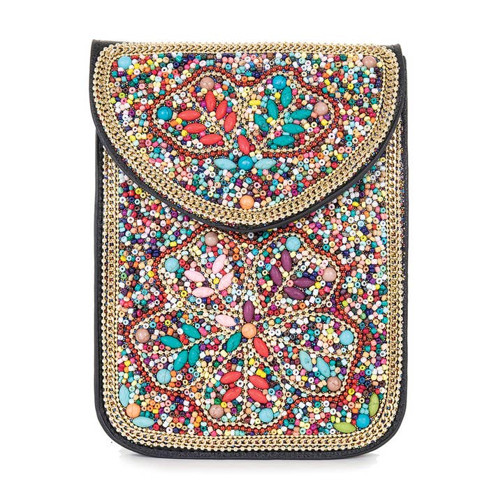 22 Tote - Vendita all'ingrosso Borsa a tracolla - Donna - Borsa a tracolla per cellulare in pelle vegana con perline24