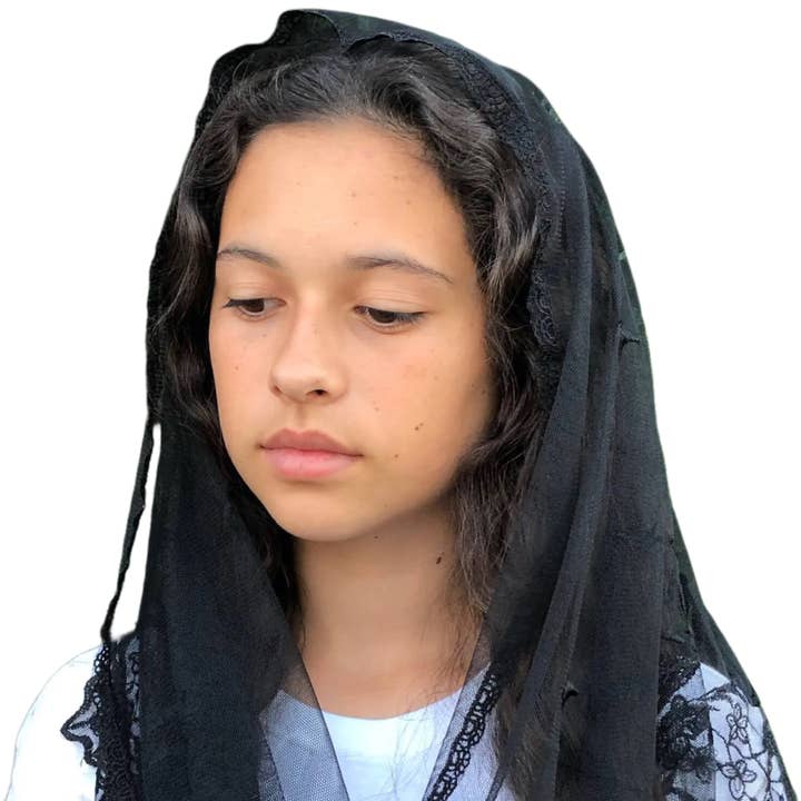 Oremus Mercy - Wholesale Veil - Women's - Infinity Veil ~ St. Veronica - BLACK1