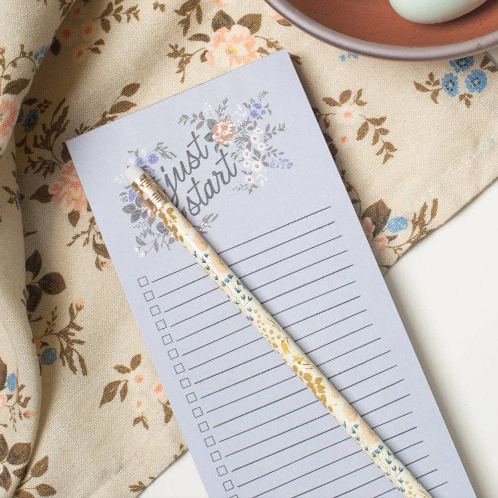 Flowerie - Wholesale Notepad - Blossom List Notepad - Blue Floral To-Do List4