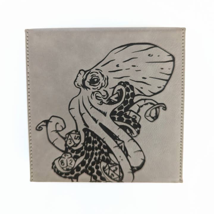 NTSD Gaming and Bookish Goods - Wholesale Dice - Kraken of Holding - D&D - Vegan Leather Dice Box