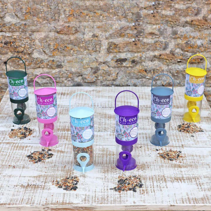 Wildlife World - Wholesale Bird Feeder - CH-ECO Recycled Multi-Coloured Bird Feeders - Made in the UK