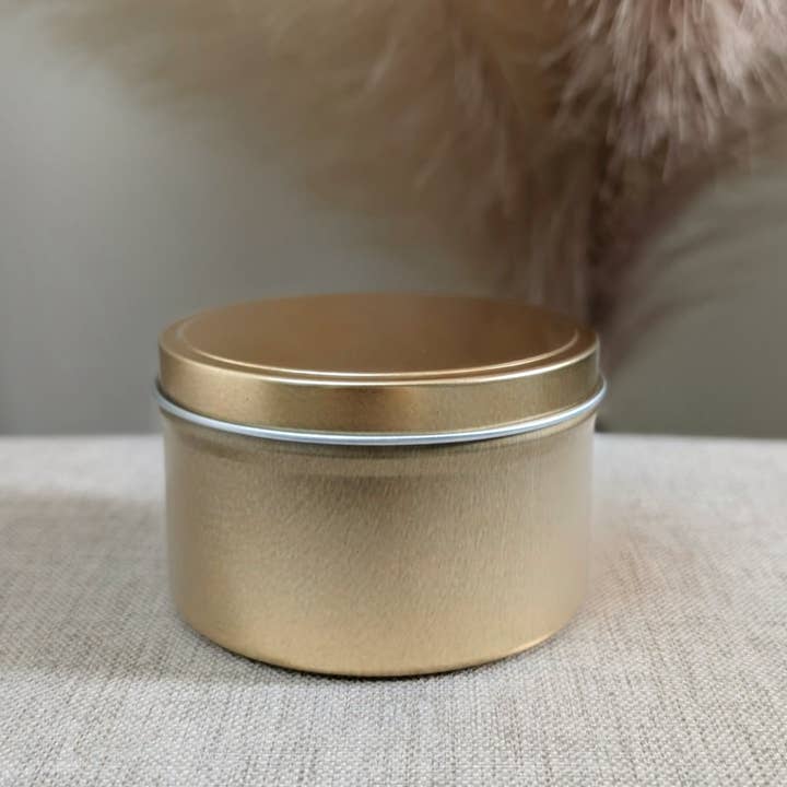 SummerCay Candle - Wholesale Travel Candles - Moonlit Waves | 5.5 oz Gold Tin Soy Candle | NO LABEL0