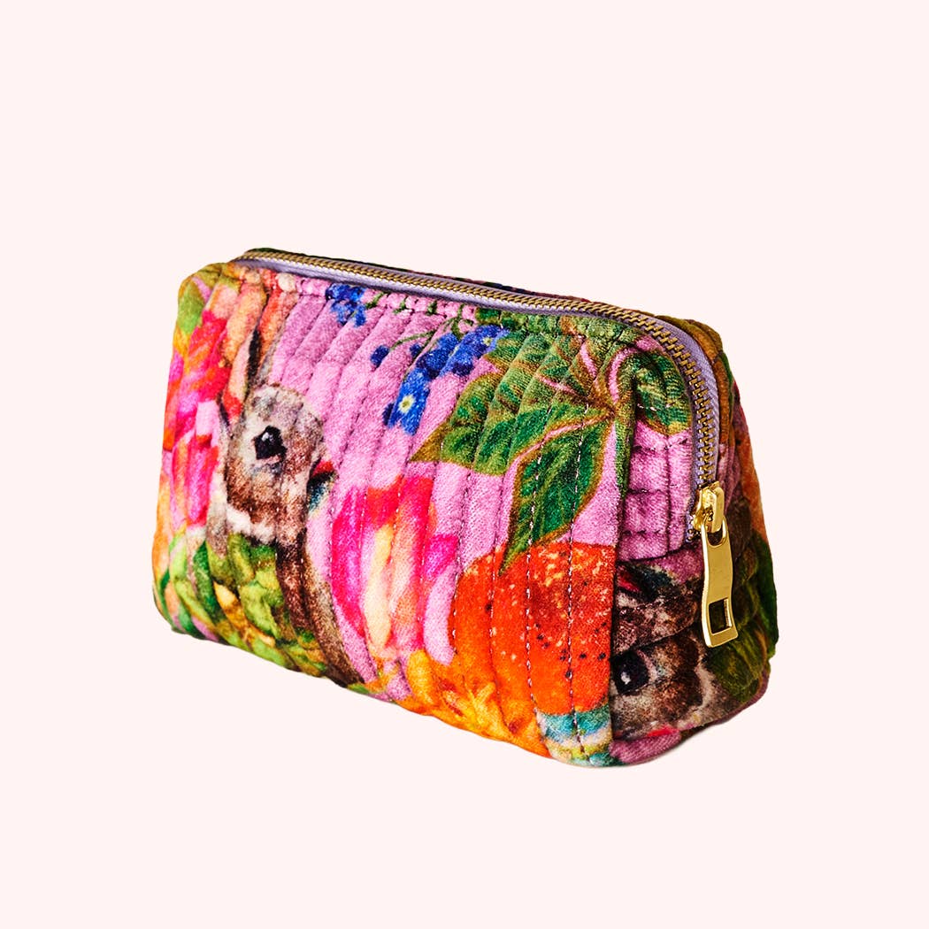 Powder Design inc - US - Wholesale Toiletry Bag - Women's - Small Quilted Vanity Bag - Whimsical Woodland