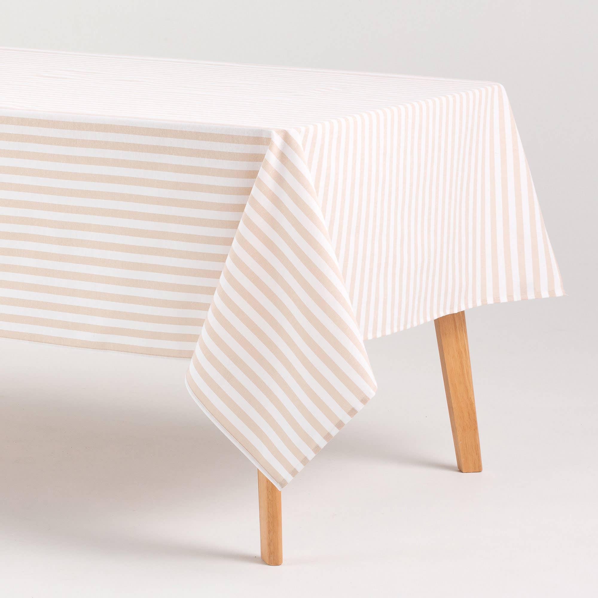 GAMUSI - Wholesale Tablecloth - Stain-resistant cotton tablecloth fabric feel stripes ALMA10