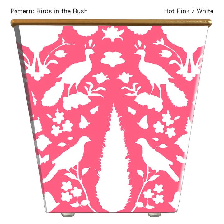 Birds in the Bush Cachepot Container Only for wholesale by Hedge Farm Candles and Containers