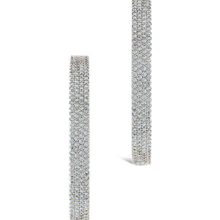 Sterling Forever - Wholesale Hoop Earrings - Velma CZ Statment Hoops5