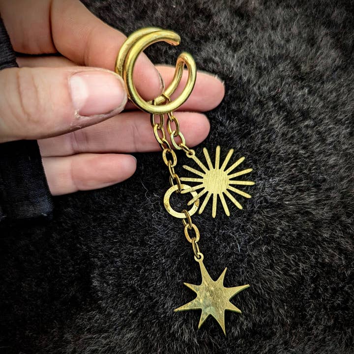 Ear cuff colgante de estrella grande y sol para venta al por mayor de DARKSTAR MACHINATIONS