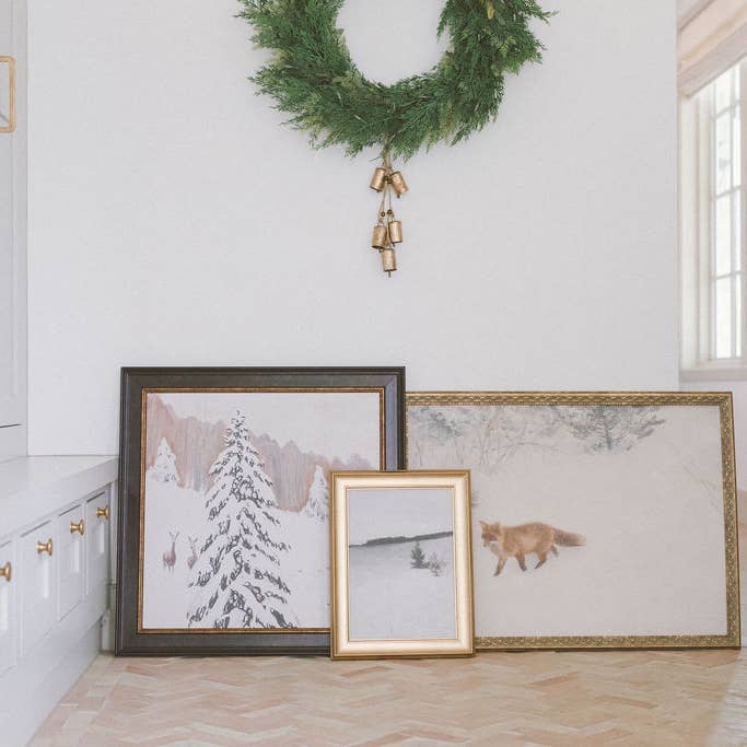 Petal Lane Home - Wholesale Art Print - Fox In Winter Framed Antique Art6