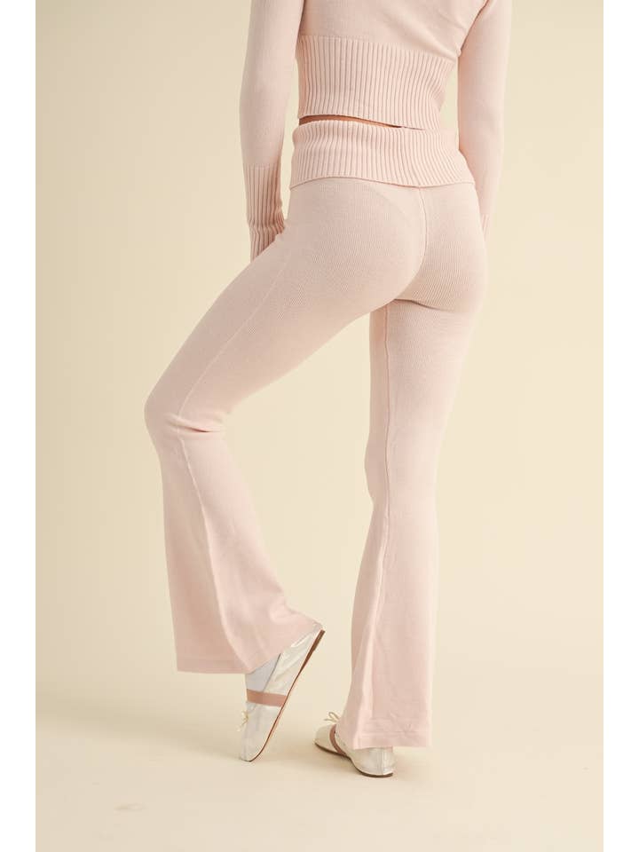 KIMBERLY C - Wholesale Pants - Women's - Foldover Flare Knit Sweater Pants12