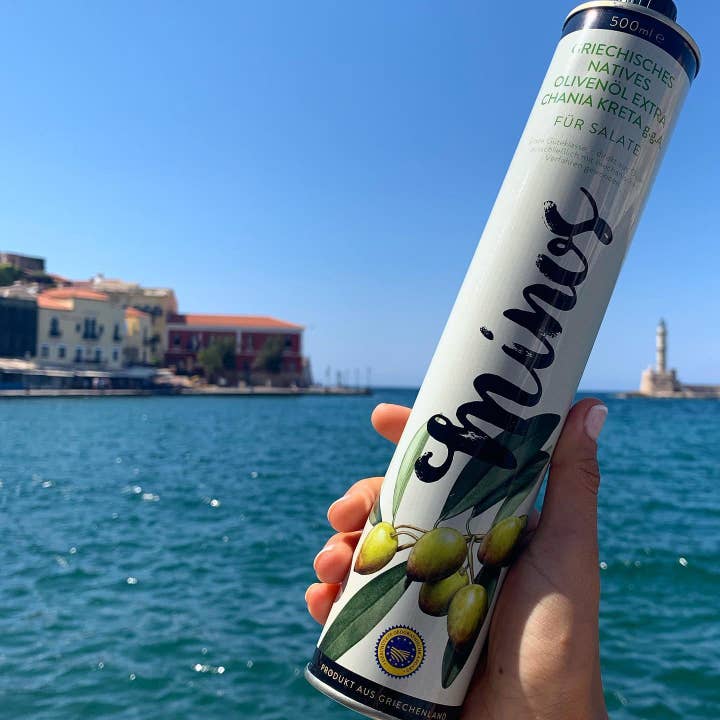 Minos - Wholesale Olive Oil - Minos extra virgin olive oil for salads 500ml can1