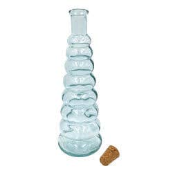 Kitchen Supply Wholesale - Wholesale Oil/Vinegar Dispenser - Green Glass Bottle with Cork, Rings - 10 oz Capacity3