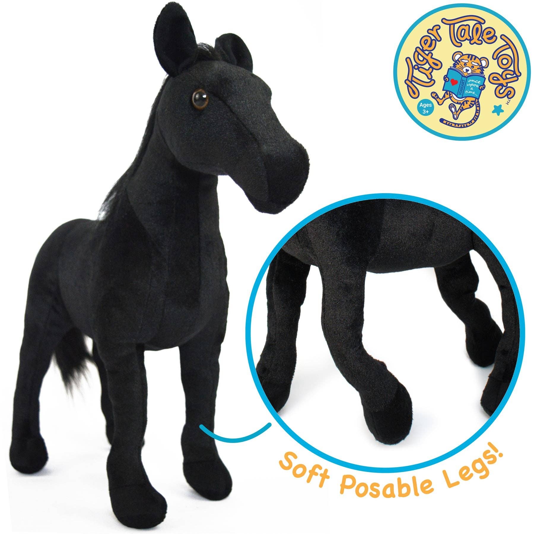 VIAHART Toy Co. - Venta al por mayor Peluche - Niños y bebés - Peluche de peluche Ignacio El semental negro de 18 pulgadas3