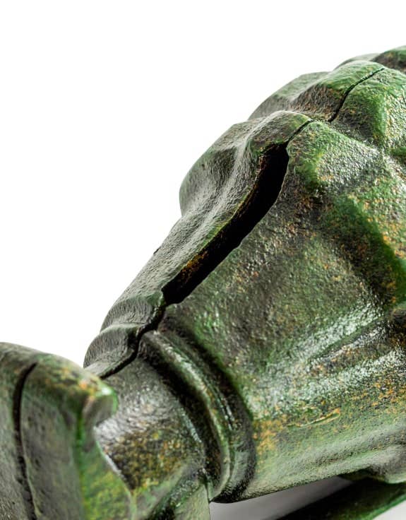 McGowan & Rutherford Ltd - Wholesale Ornament - Cast Iron Hand Grenade Ornament / Coin Bank2