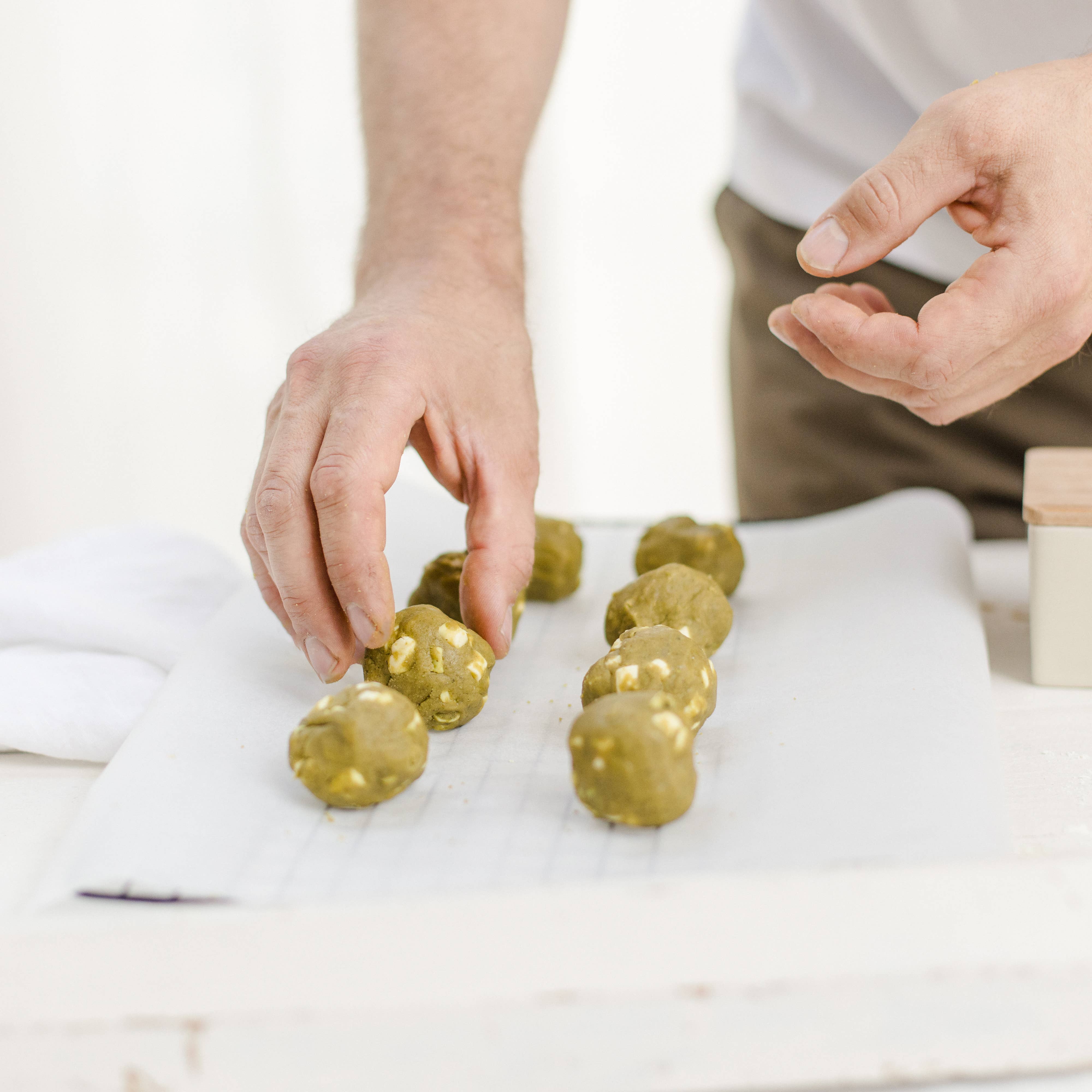 Bake Affair GmbH - Wholesale Koekjesmix - Matcha-koekje met witte chocolademix2