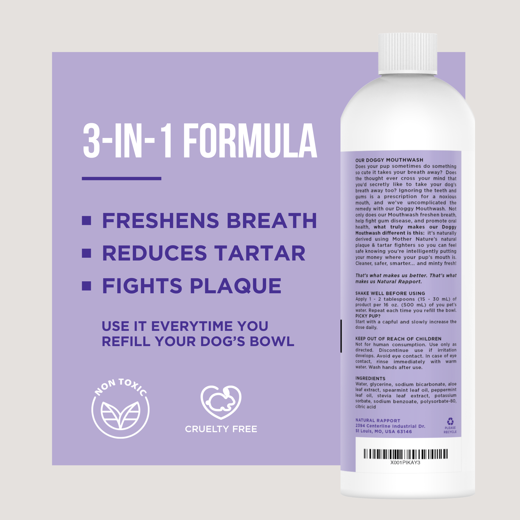 Natural Rapport - Wholesale Pet Grooming Tool - Dog - The Only Doggy Mouthwash Dogs Need4