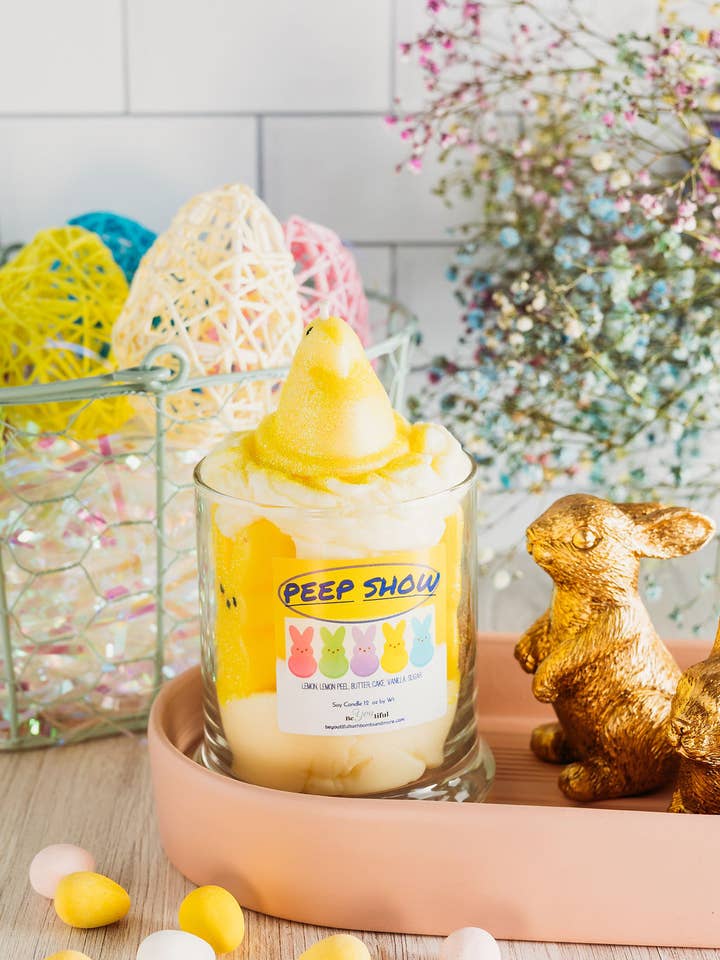 Yellow Peep Dessert Candle for wholesale by BeYOUtiful Bath* Body * Burn