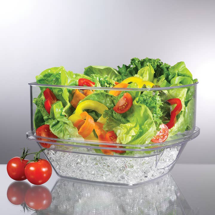 Bol à salade sur glace™ à couvercle rabattable pour la vente par Prodyne
