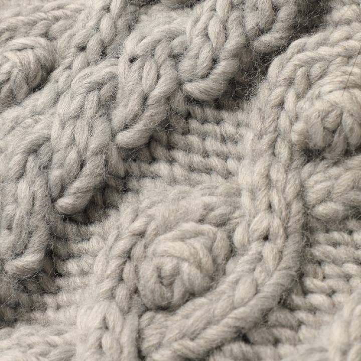 Fashion City - Wholesale Beanie – Women's - Popcorn Trim Knit Beanie w Faux Fur Pom3