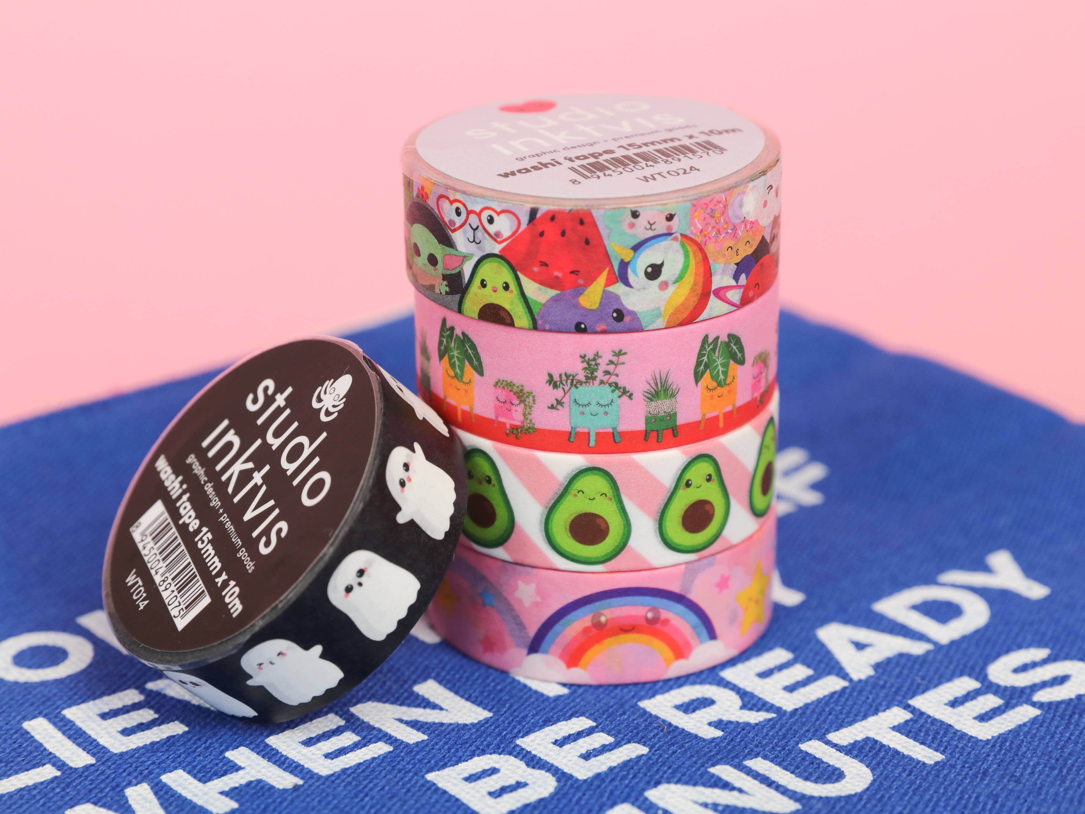 Studio Inktvis – Großhandel Washi-Tape – Washi Tape mit kawaii Einhorn, Yoda, Sushi, Panda, Regenbogen und mehr10