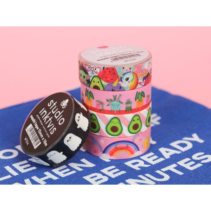 Studio Inktvis – Großhandel Washi-Tape – Washi Tape mit kawaii Einhorn, Yoda, Sushi, Panda, Regenbogen und mehr10