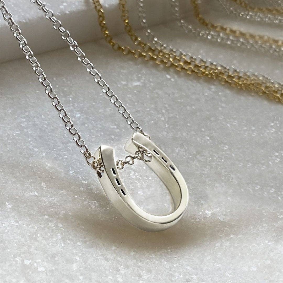 URBAN-EQUESTRIAN - Vendita all'ingrosso Collana con ciondolo/pendaglio - Collana a ferro di cavallo e catena Classique Argento6