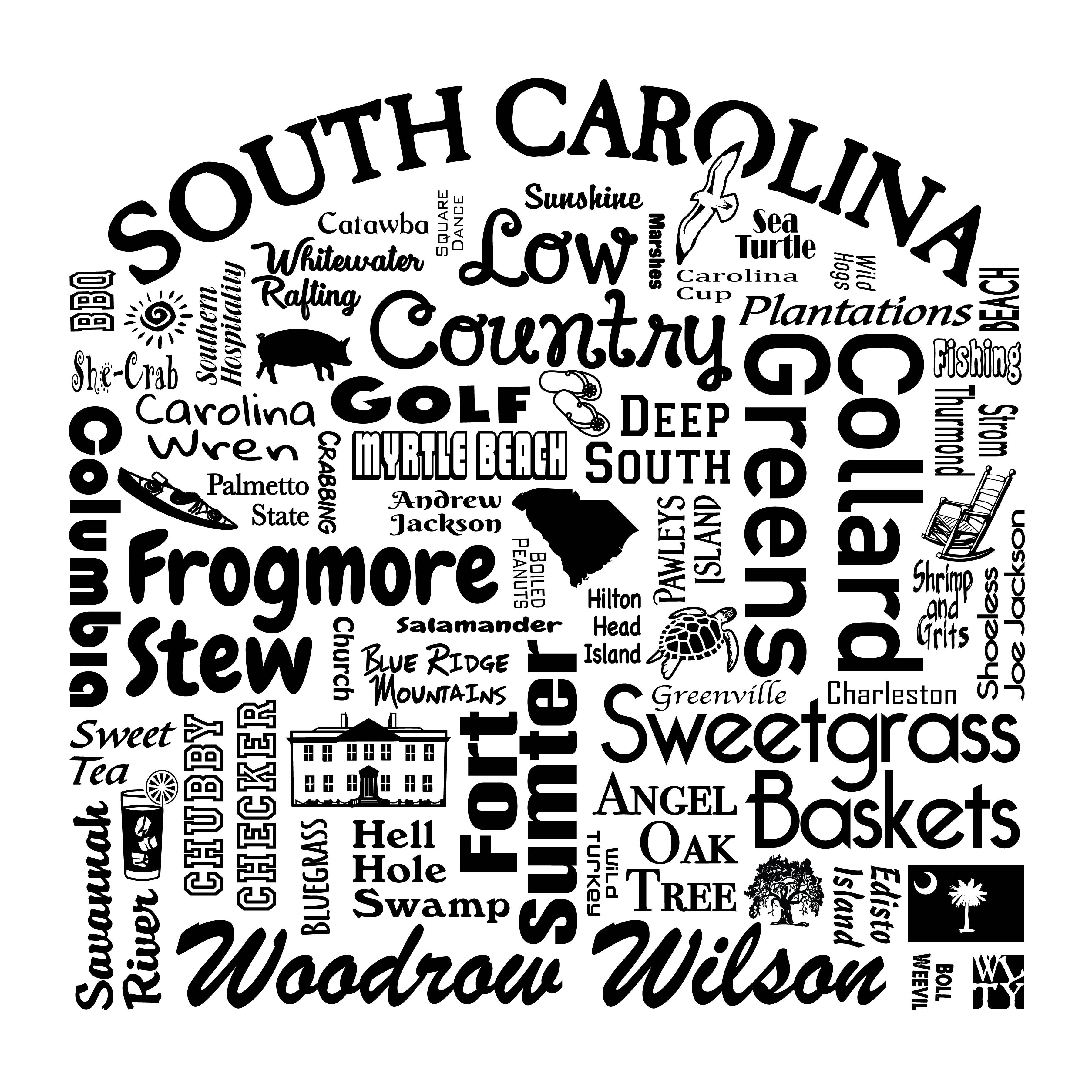 The Buffalo Works - Wholesale Tea Towel - South Carolina Dest. Kitchen Towel - Where Life Takes You1