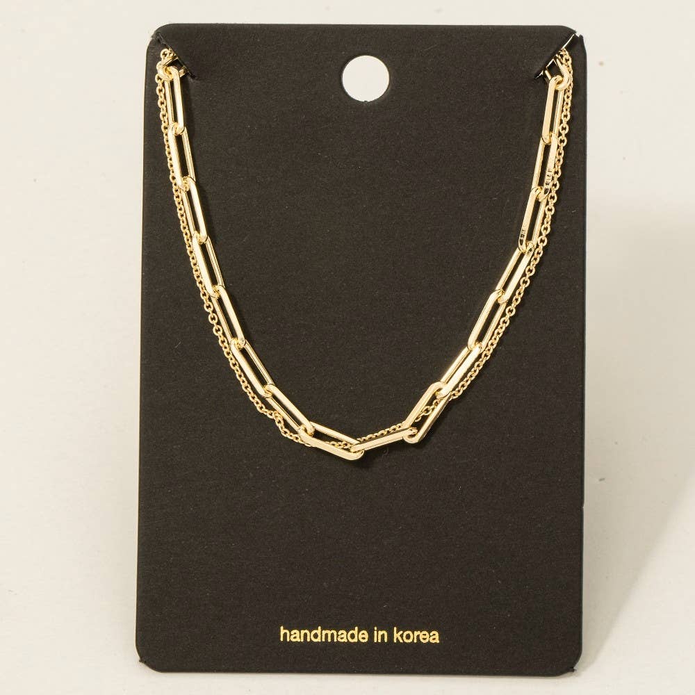 Fame Accessories - Wholesale Pendant/Charm Necklace - Double Chain Layered Necklace1