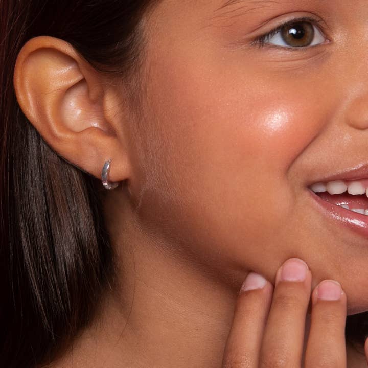 In Season Jewelry - Wholesale Huggie Earrings - Classic Hoop Baby / Girls Earrings 7-11mm - Sterling Silver13